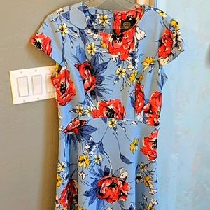 Blue Floral Vince Camuto Dress EUC